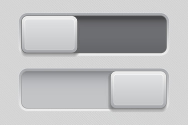 on and off toggle switch slider buttons rectangle vector image