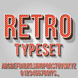 retro vintage font vector