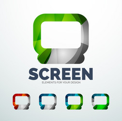 screen abstract icons vector