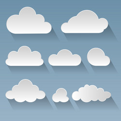 Group of clouds Royalty Free Vector Image - VectorStock