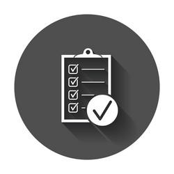 to do list icon checklist task in flat style vector image