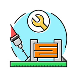 Capacitor soldering electronics color icon vector