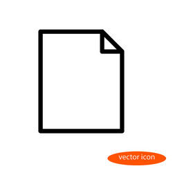 Linear image of a blank sheet paper vector