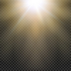 Sun Rays Vector Natural Natural sun yellow light effect rays Royalty Free Vector