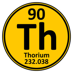 Periodic table element thorium icon vector