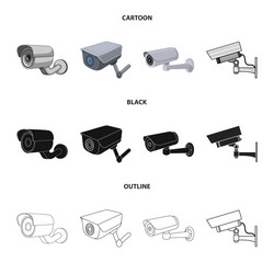 design camcorder and camera sign set vector image