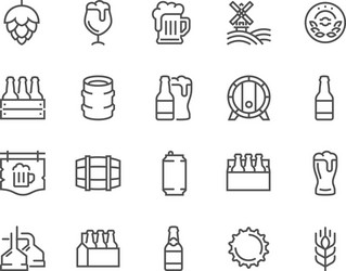 Beer icons collection Royalty Free Vector Image