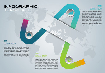 Modern infographics with colorful element vector