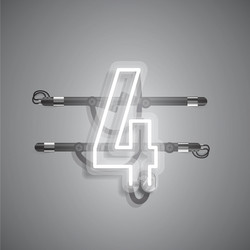 realistic neon character with wires and console vector image
