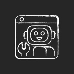 robotics platforms chalk white icon on dark vector