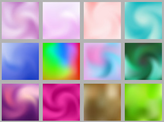 Set of abstract colorful blurred gradient mesh vector