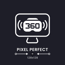 Vr live streaming white linear desktop icon on Vector Image
