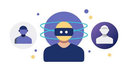 anonymous user with digital identity icon design vector image