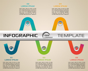 Modern infographics with colorful element vector