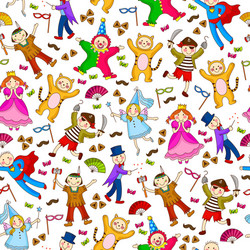 Purim Celebration Pattern Vector Image