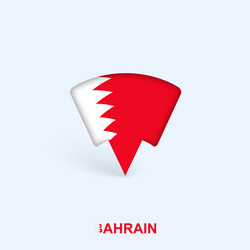 bahrain flag map pointer design with shadow vector image