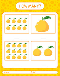 how many counting game with ugli worksheet vector image