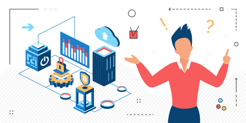 supporting cryptocurrency blockchain technology vector image