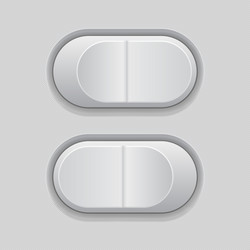 toggle switch buttons gray ui elements vector image