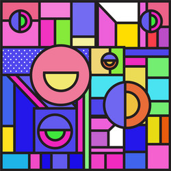 abstract geometric colorful background memphis vector