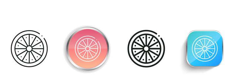 lottery game icon thin linear regular and button vector image