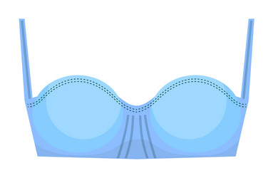 Padded underwired balconette bra on white vector