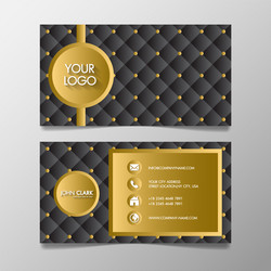 Premium luxury and elegant gold black name card vector