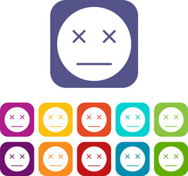 Dead emoticons set Royalty Free Vector Image - VectorStock