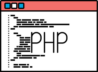 silhouette color sections of programming window vector image