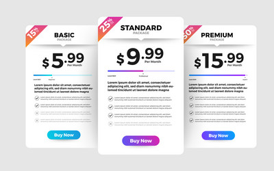 Ui user interface price list 055 vector