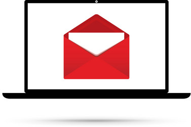 computer has email vector image