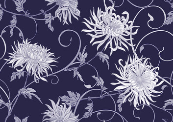 Elegant Chrysanthemum Pattern Vector Image