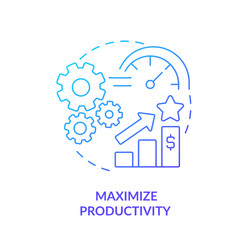 maximize productivity blue gradient icon vector