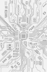 digital device printed circuit board module vector image