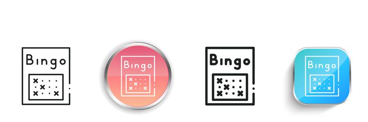 lotto icon thin linear regular and button style vector image