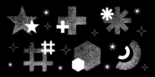 y2k shapes with noise simple geometric vector image