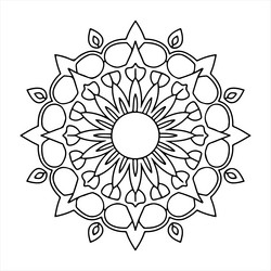 Easy Mandala Patterns Example Simple mandala pattern stunning hand-drawn dector Vector Image