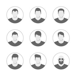 Men Avatar Icons Collection vector image