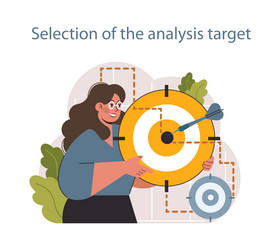 predictive analytics process of using data vector image