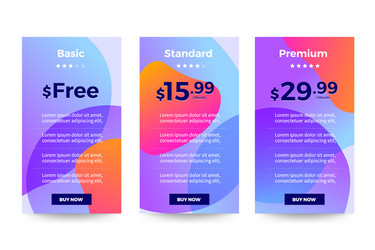 ui user interface price list 08 vector image