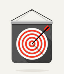 dart with dartboard flat design vector image