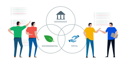 Esg environmental social governance business vector