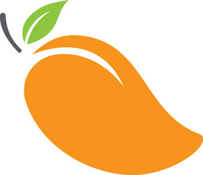 Mango flat icon fruit and tropical Royalty Free Vector Image