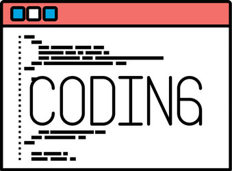 Silhouette color sections of programming window vector