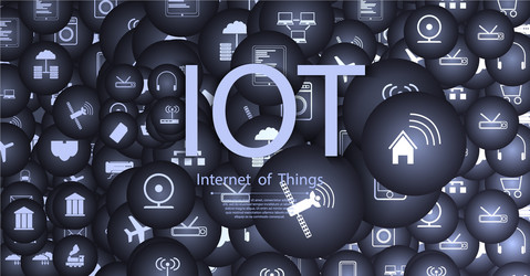 internet things iot and networking vector