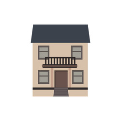 European house in flat style Royalty Free Vector Image