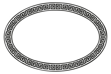 Greek round frame pattern Royalty Free Vector Image