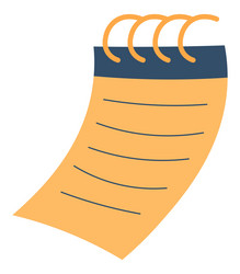 notebook with empty pages for writing down memos Vector Image