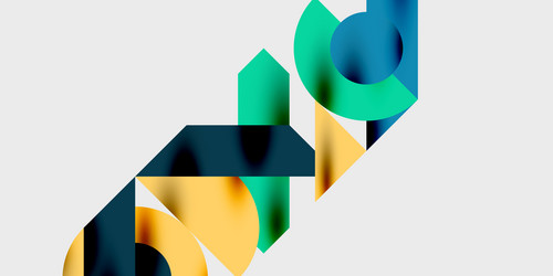 abstract geometric shapes overlap creating vector image
