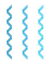 Blue twisted dotted ribbons vector